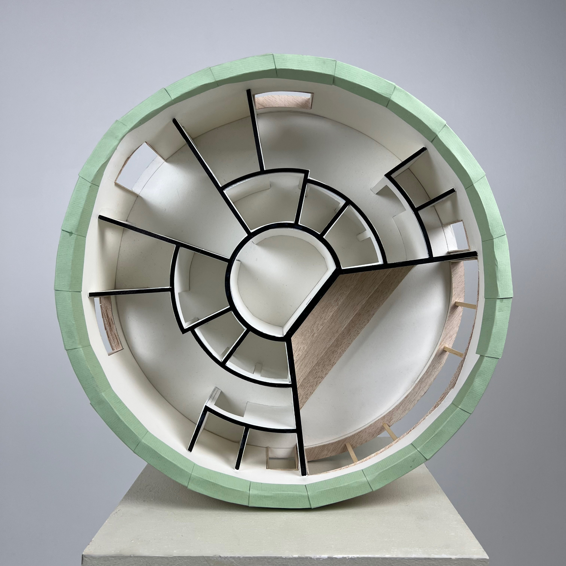 Physical model viewed from above