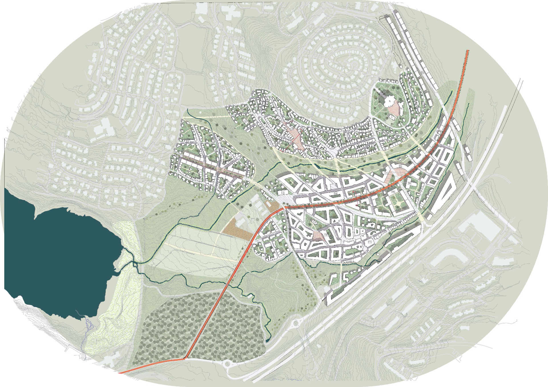 Keldur — large-scale site plan
