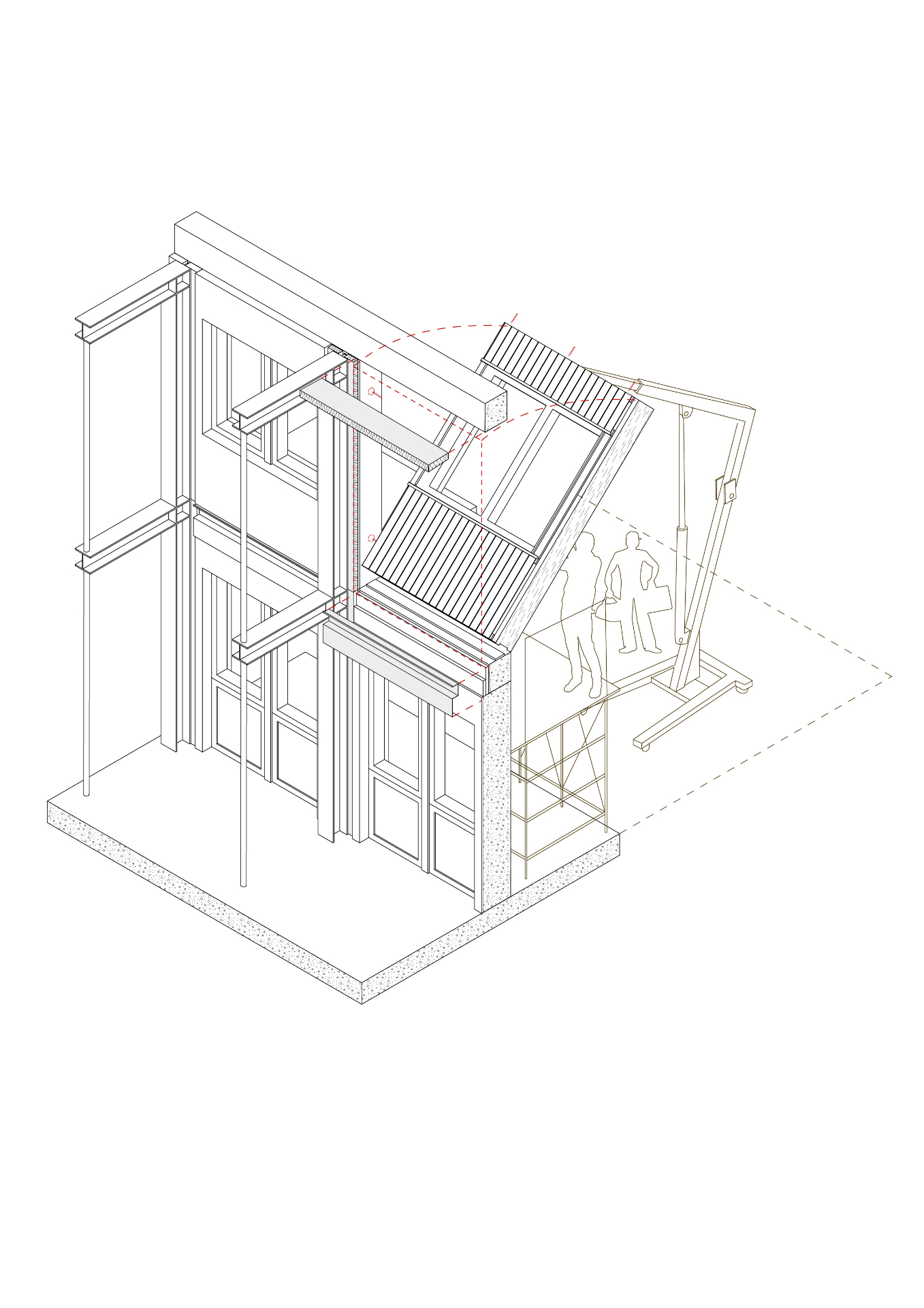 Proteus construction diagram axonometric