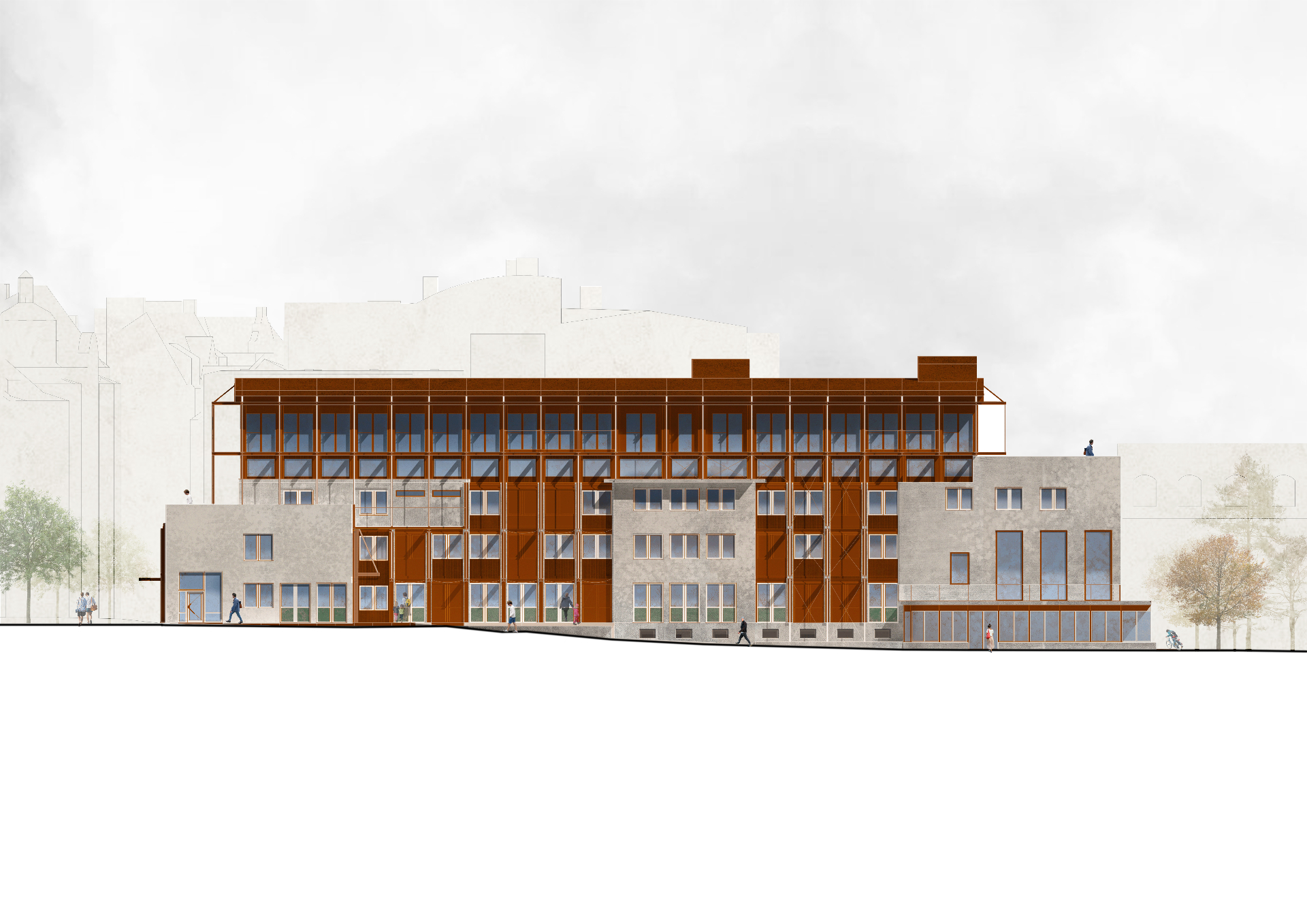 Proteus west facade