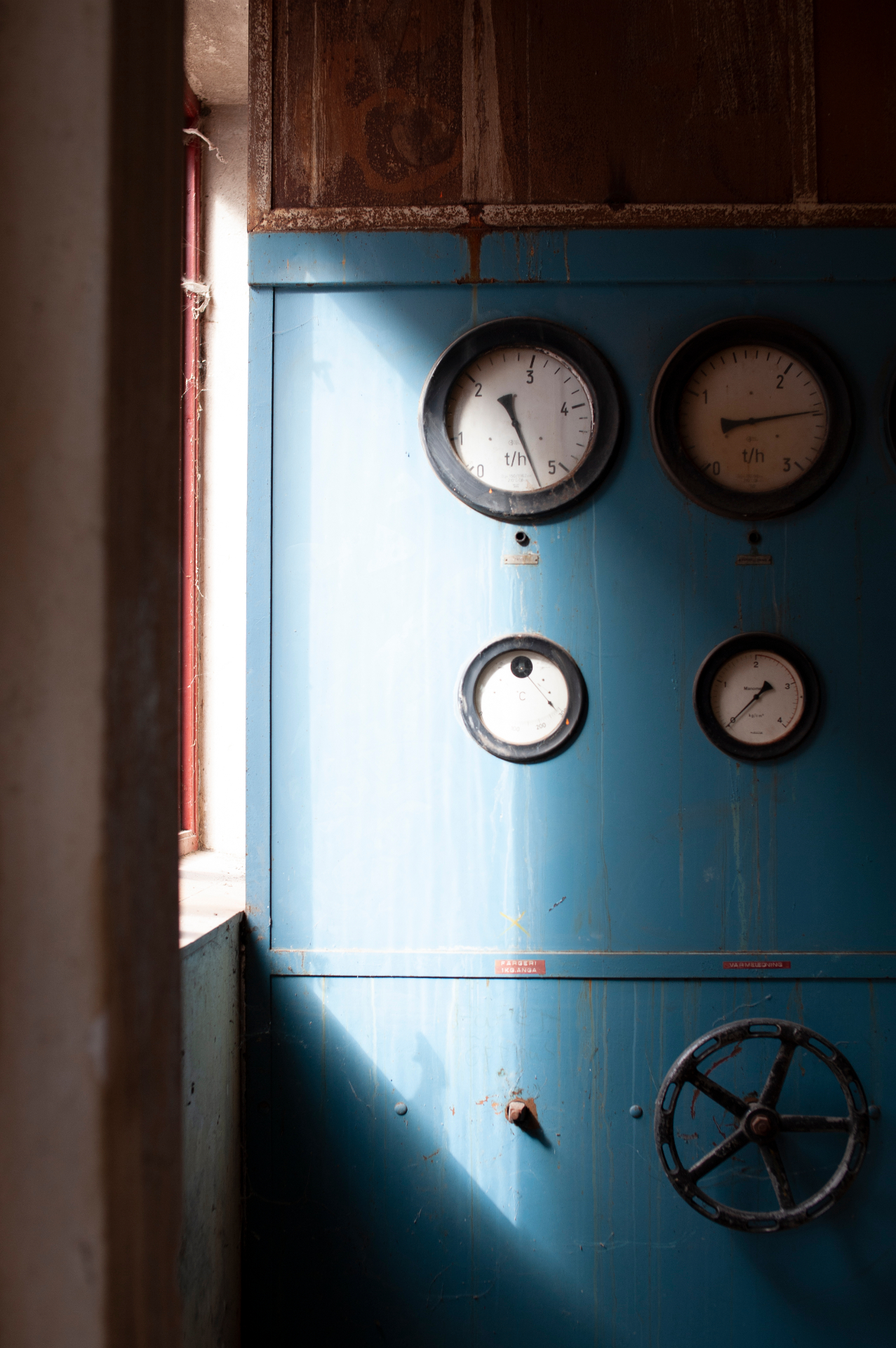 Control panel with gauges